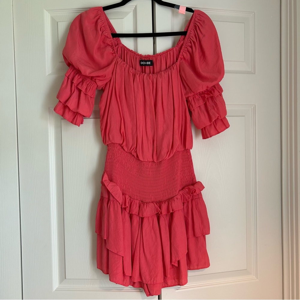 DO+BE Puff Sleeved Smocked Romper